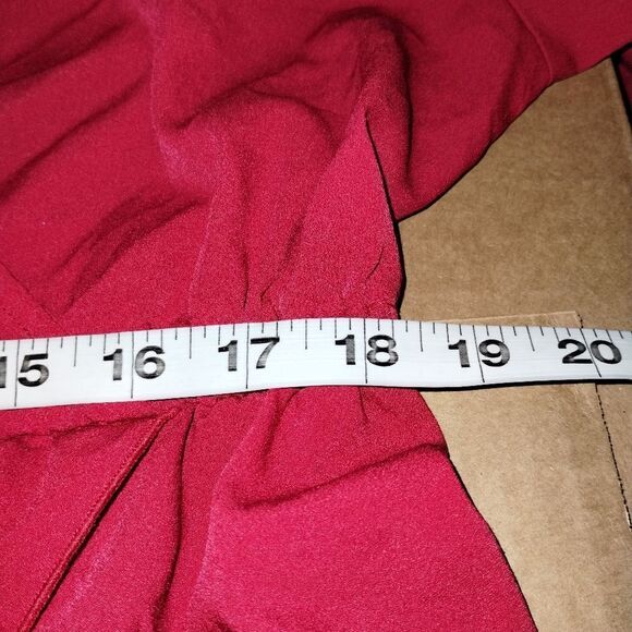 Lane Bryant Red Faux Wrap Blouse - Picture 9 of 9